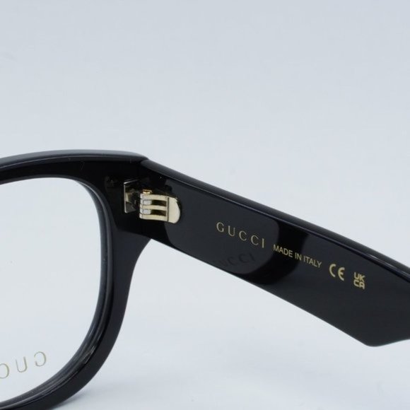 Gucci GG1429O 001 Eyeglasses Black 54mm Square Frame - Picture 7 of 11